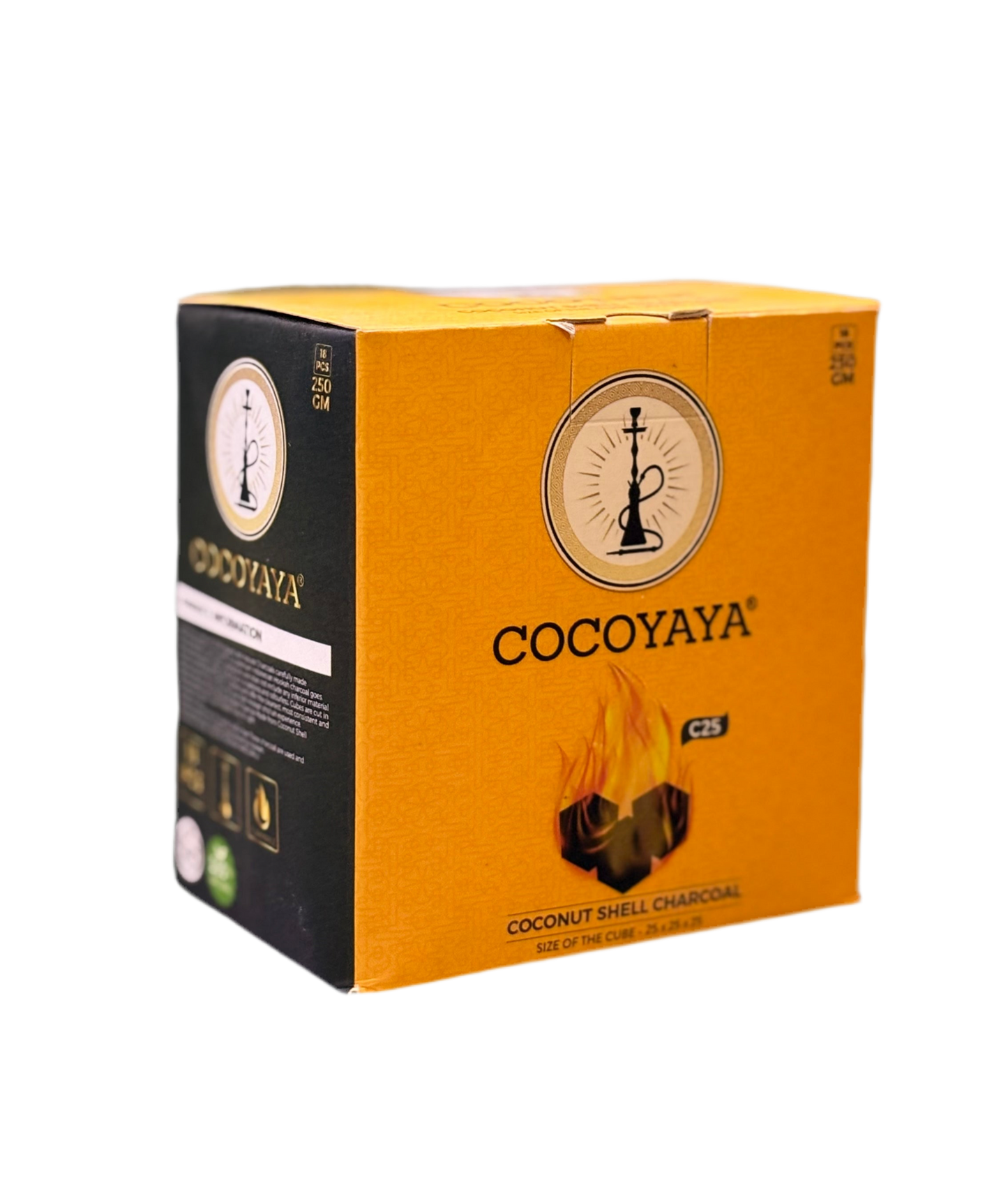 Cocoyaya Premium Hookah Charcoal – 250g (18 Pieces)