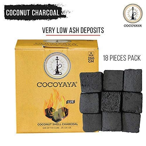Cocoyaya Premium Hookah Charcoal – 250g (18 Pieces)