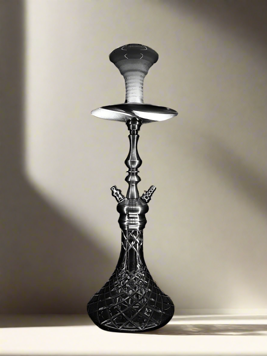 Luxury Crystal Glass Hookah - Diamond Cut Design