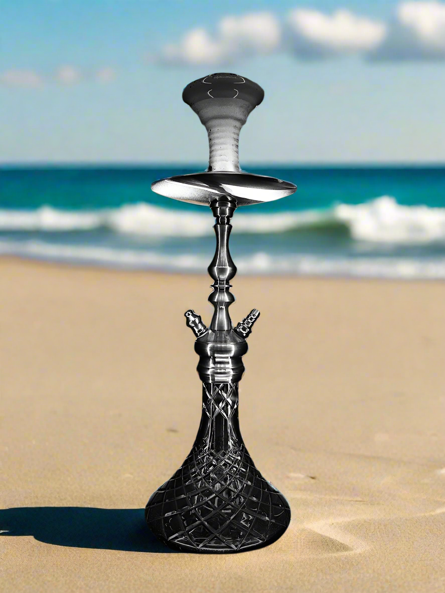 Luxury Crystal Glass Hookah - Diamond Cut Design