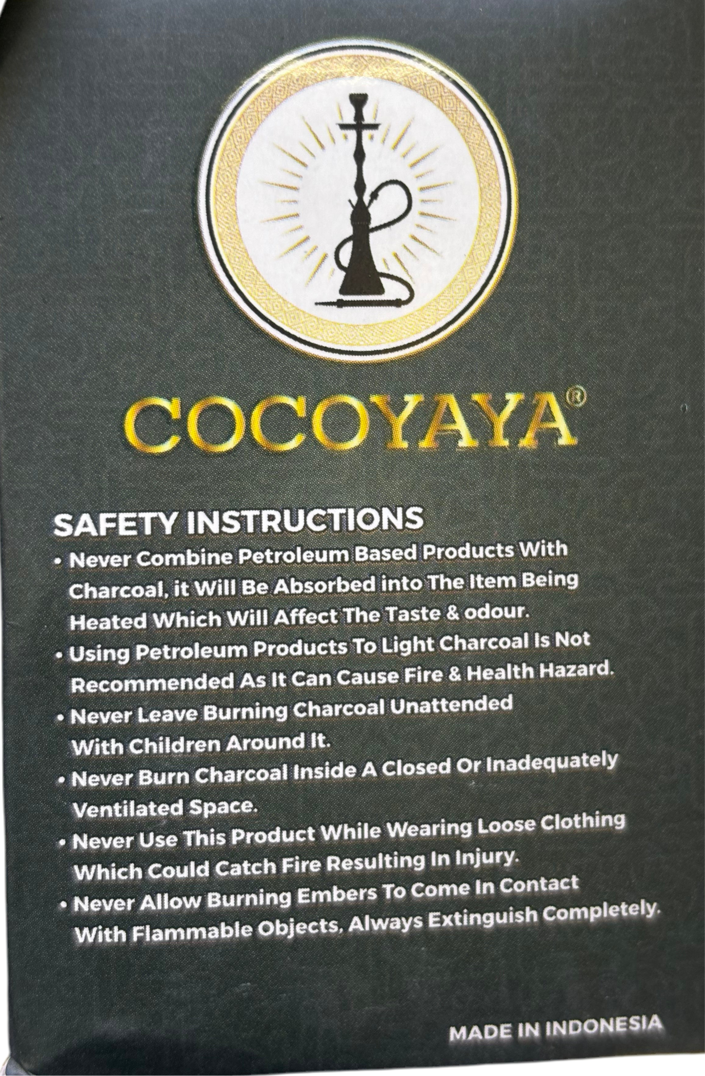 Cocoyaya Premium Hookah Charcoal – 250g (18 Pieces)