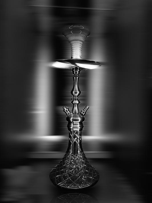 Luxury Crystal Glass Hookah - Diamond Cut Design